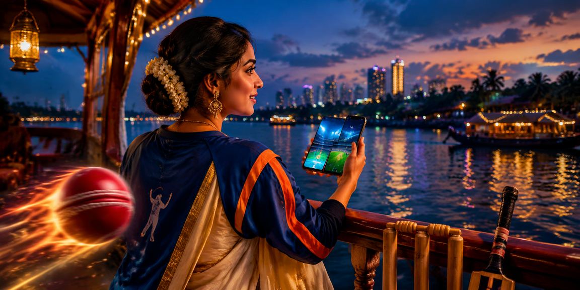 Kerala backwaters with cricket betting activity